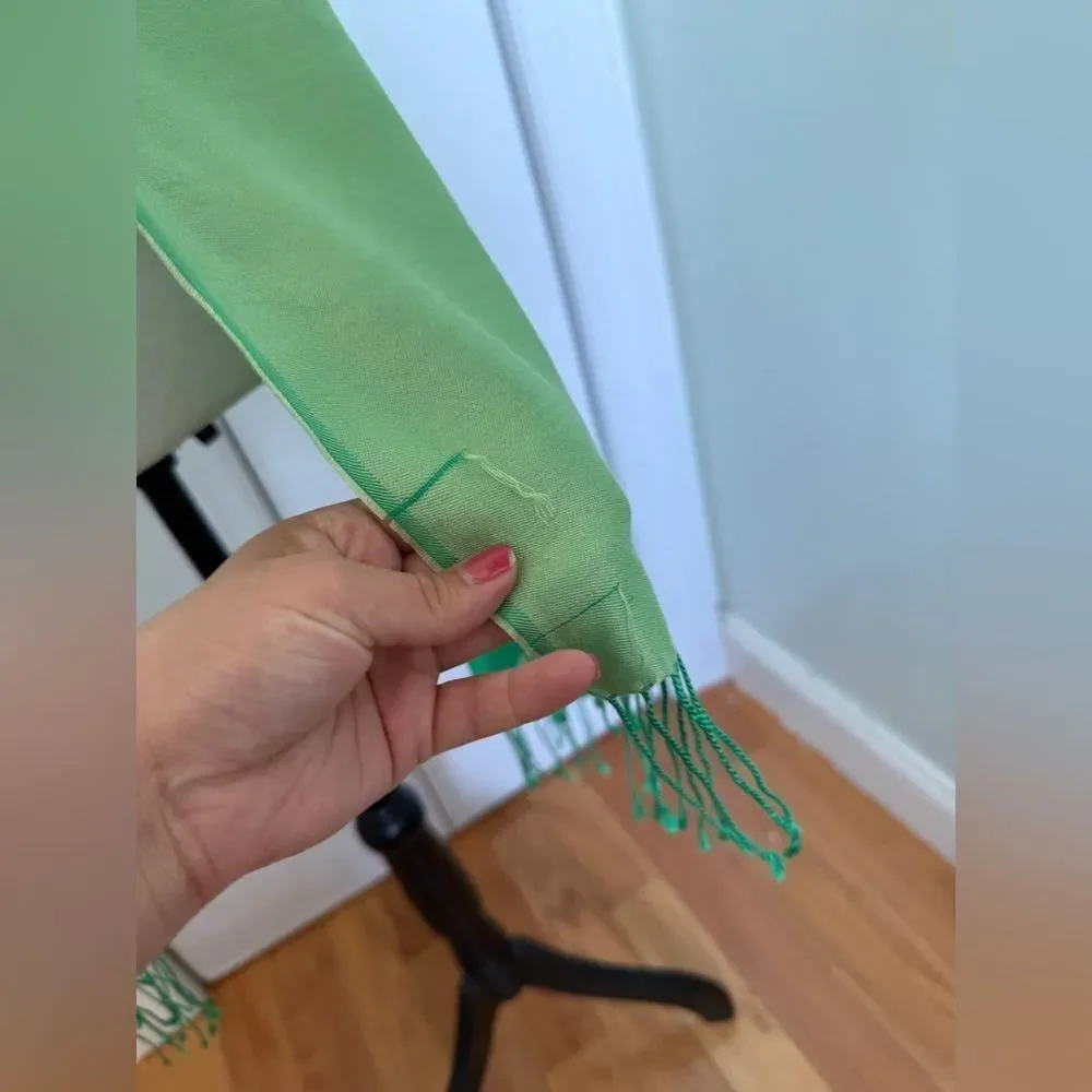 Forest and Emerald Luxury Green Silk Scarf
